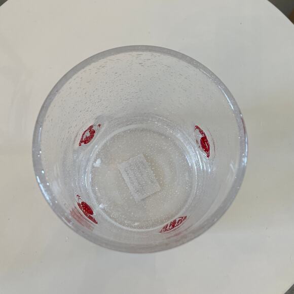 RED LIP Double Old Fashioned Glasses 14oz Set of 2 New - Picture 4 of 9